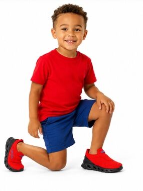 Avia Toddler Red Knit Slip-On Sneakers Lightweight Walking Shoes